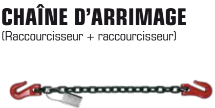 Chaine d'arrimage Ø8mm crochet raccourcisseur LG3.5m 1