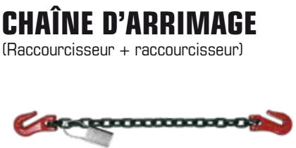 Chaine d'arrimage Ø10mm crochet raccourcisseur LG3.5m 1