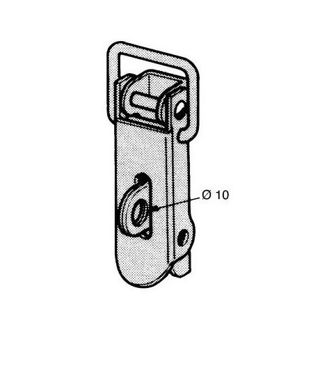 Grenouillère pour cadenas zingué H86mm 4