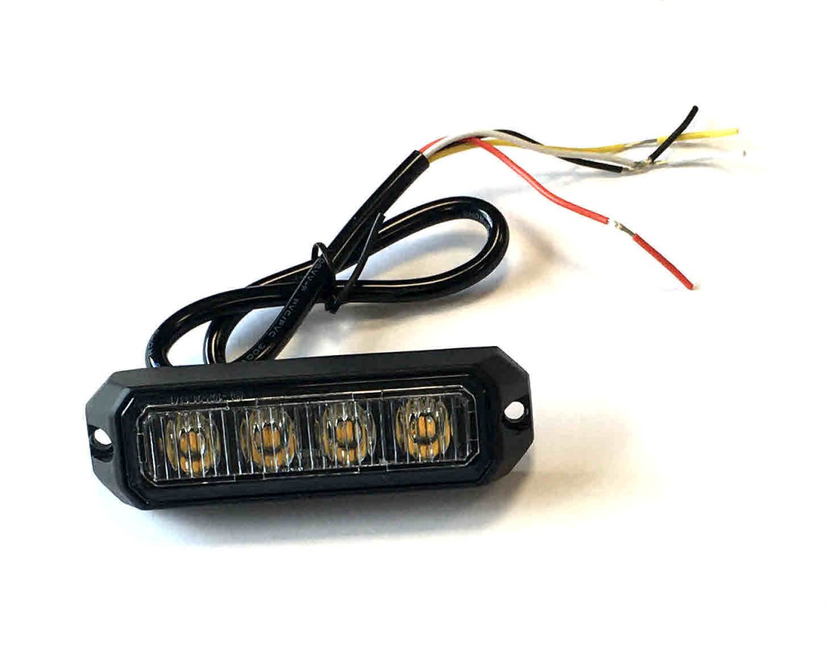 Feu 4 LED 12/24V à Eclat orange remorque