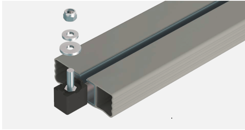 Tasseau de fixation pare cycliste plastique 2