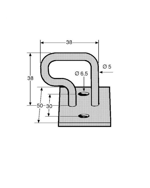 Pontet déporté acier zingué 3