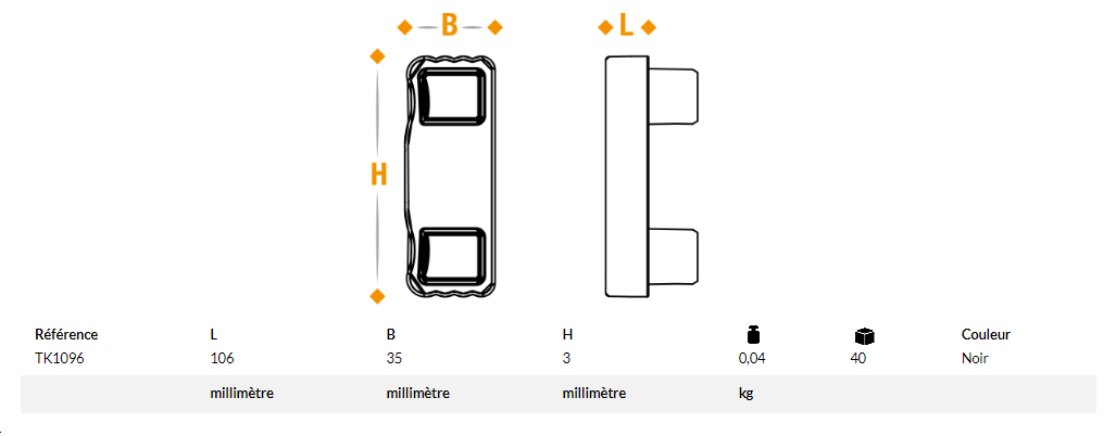 Bouchon arrière pour pare cycliste plastique 5