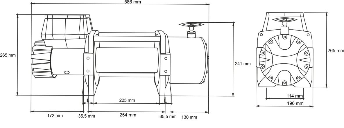 Treuil électrique 24V 8T câble ACIER Sur commande 2