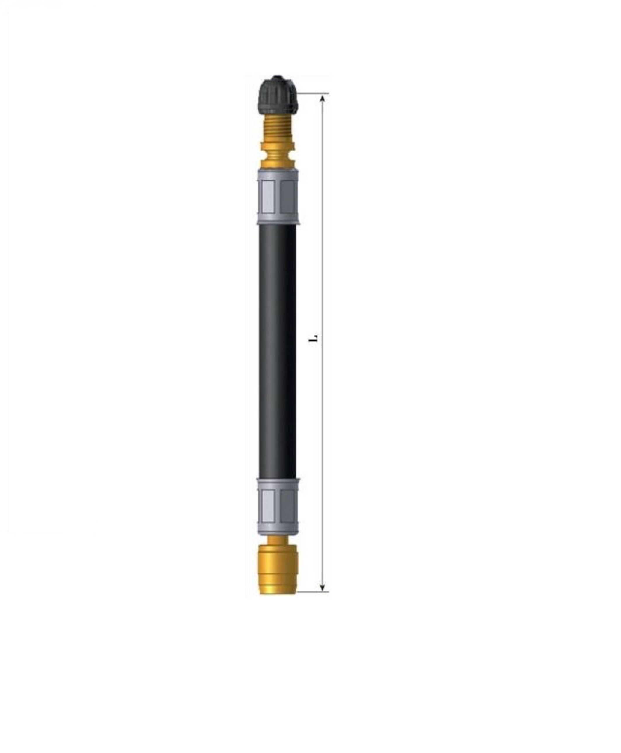 Adaptateur de valve de pneu à extension flexible avec extension de tige de valve de pneu à 45/90/135 degrés pour voiture, camion, autocaravane, remorque, VR, incluant des prolongateurs de tige de